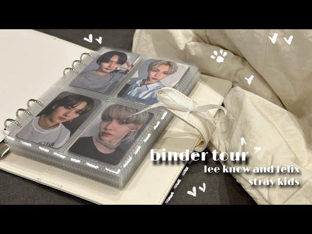 binder tour | коллекция карт минхо и феликса | lee know & felix collection