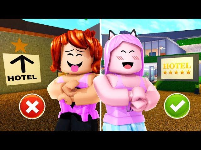 Roblox - HOTEL DE 1 ESTRELA vs HOTEL DE 5 ESTRELAS (Bloxburg)