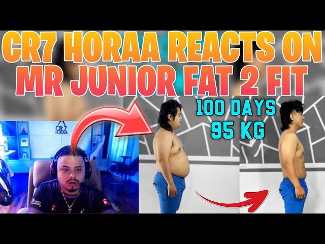 CR7 HORAA REACTS ON MR JUNIOR ️ 100 DAYS FAT TO FIT CHALLENGE  CR7 HORAA REACTION  - GAURABYT |