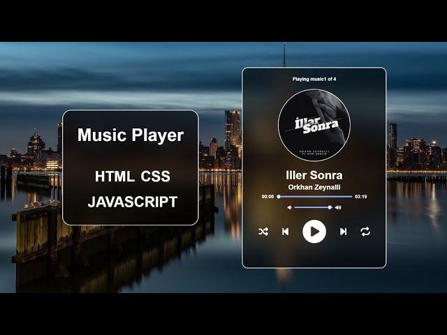 Create Custom Music Player in HTML CSS and JavaScript | html css js tutorial