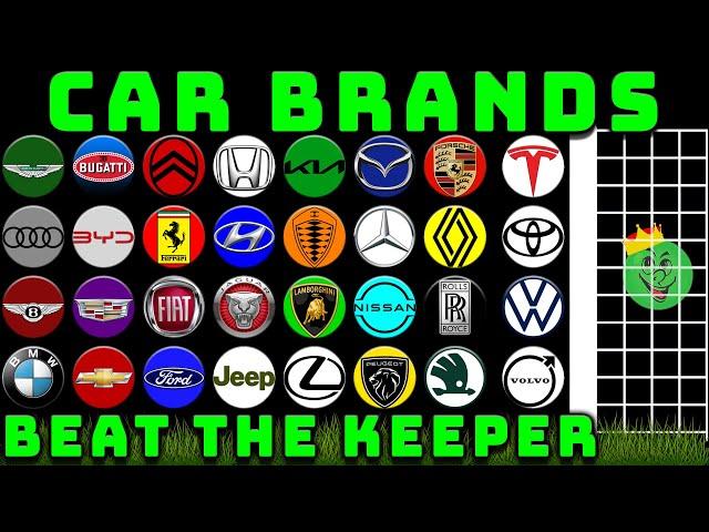 32 Car Brands Beat the Keeper World Cup Marble Race / Marble Race King