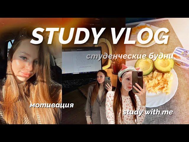 STUDY VLOG||студенческая жизнь/мотивация/study with me