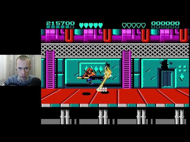 Прохожу Battletoads and double dragon NES с вебкой #1