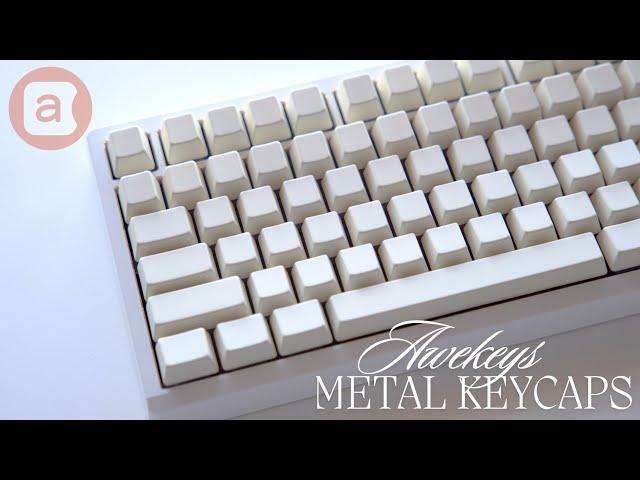 New & Limited! Metal Keycaps by Awekeys - Retro80s Cream Beige