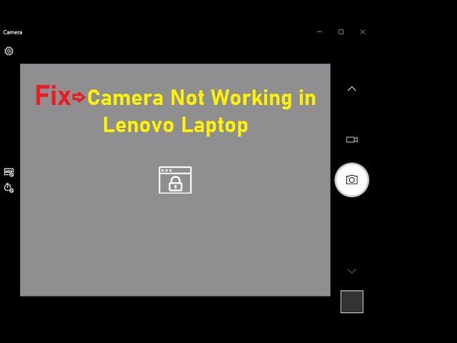 How To Fix  Camera Not Working in Lenovo Laptop Windows 11