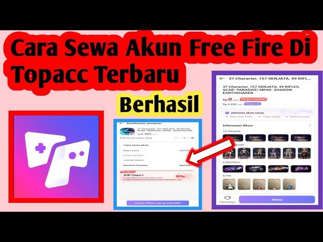 Cara Sewa Akun Free Fire Di Topacc Terbaru | Sewa Akun Topacc