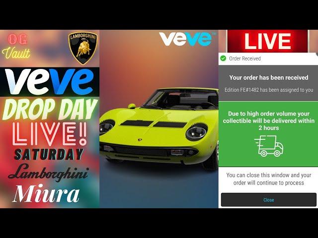 VeVe Drop Day LIVE - LAMBORGHINI Miura Blind Box Digital Collectibles NFT Drop! Good Luck!!