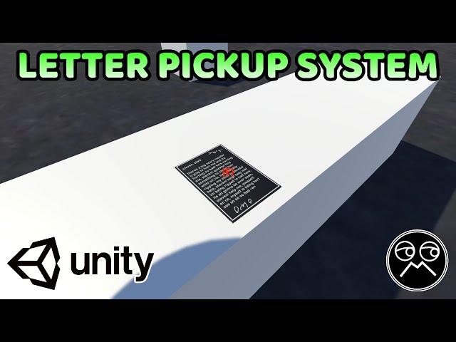 Basic Letter Pickup System in Unity - Unity C# Tutorial