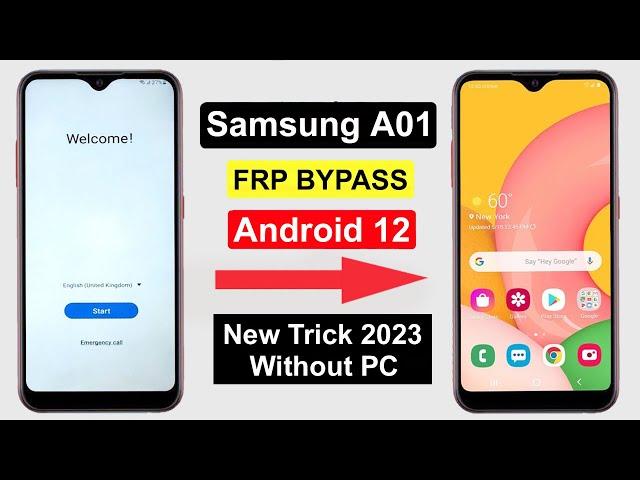 Samsung A01 FRP Bypass Android 12/SM-A015F/G Android 12 Google Lock Bypass (Last Method) Without Pc