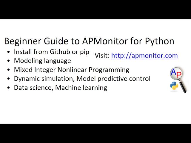 Beginner Guide to APMonitor for Python