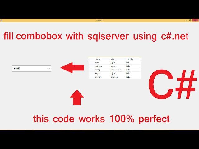 how to link combobox with database values in C#