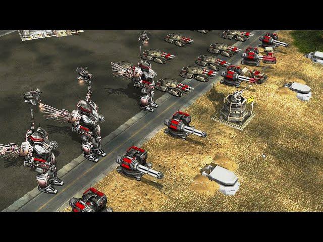 USA BOSS vs 7 USA Cybernetic - Command & Conquer Generals Contra X Beta