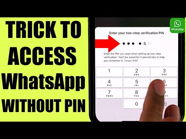 What to do when you FORGOT your WhatsApp PIN