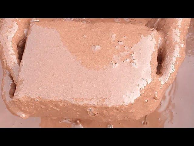 ASMR very soft sand and pure cement silk crunchy ️ dirt paste play dusty dipping crumble in 