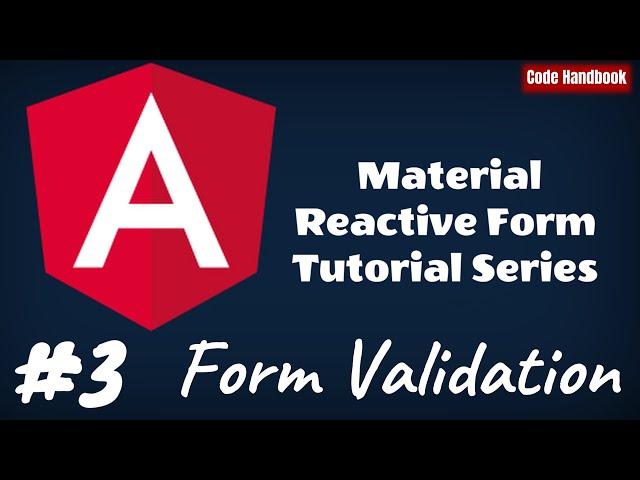 How To Validate Angular Material Reactive Form
