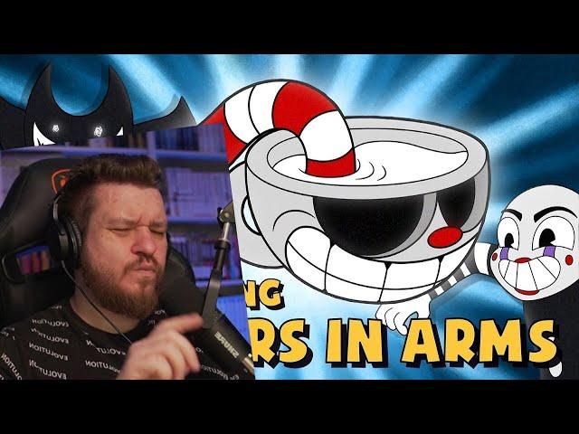 Реакция на CUPHEAD ПЕСНЯ (БРАТЬЯ ПО ОРУЖИЮ) - DAGames (Новый Перевод)