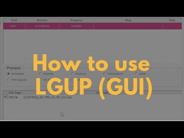 How to use LGUP (GUI) to flash firmware to LG Android