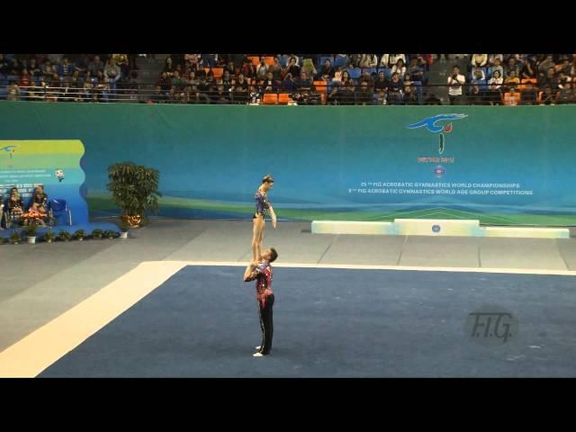 Russia (RUS) -  2016 Acrobatic Worlds, Putian City (CHN) Dynamic  Mixed Pair