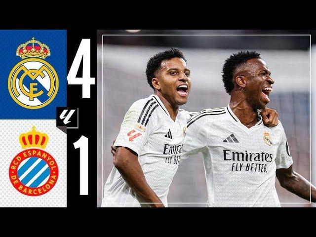 Real Madrid 4-1 Espanyol : Premier League Highlights