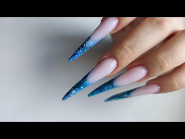 ВЫКЛАДНОЙ ФРЕНЧ НА ВЕРХНИЕ ФОРМЫ. ФРЕЗЫ ТАЙФУН. Nail extention.  指甲延伸. 修指甲. 修腳. NAILS ART. French.