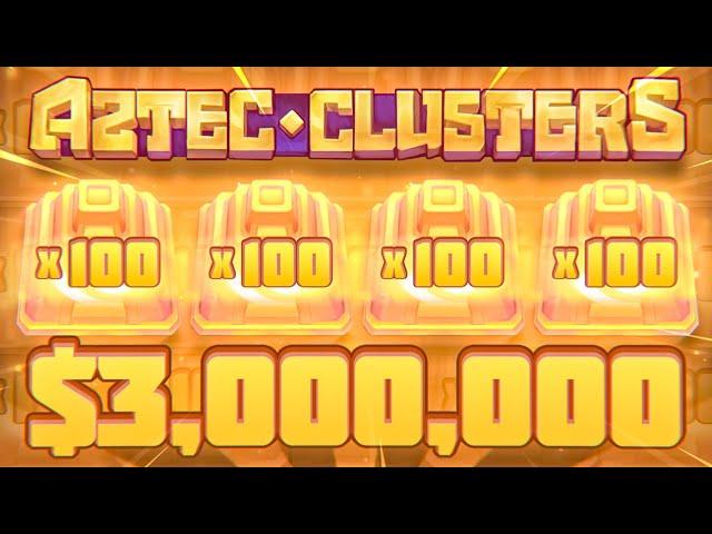 MASSIVE $3 MILLION DOLLAR WIN on AZTEC CLUSTERS MAX WIN!