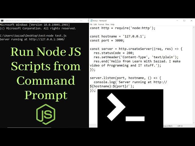 How to Run Node JS Scripts from Command Prompt | Run Node JS in CMD | Run Node Server Command Line