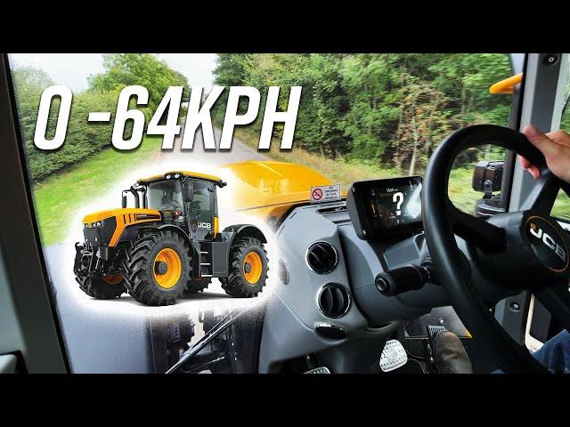 NEW JCB Fastrac ICON 4220 0-64kph | top speed (237HP)