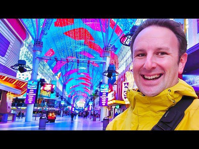 Exploring Downtown Las Vegas' Fremont Street in the Morning