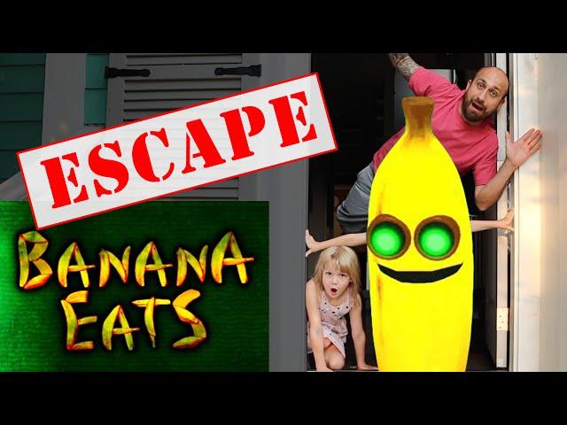 Escape Roblox Banana in Real Life at My PB and J House! Escaping Roblox Banana Eats!