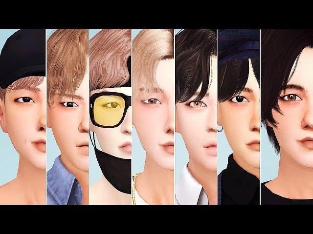 BTS  RM, JIN, SUGA, J-HOPE, JIMIN, TAEHYUNG & JUNGKOOK  Sims 4 CAS