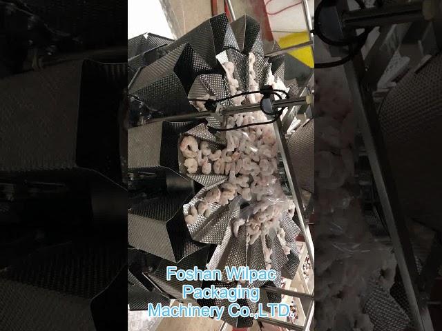 frozen shrimp pouch automatic weighing filling packing system from Wilpac Packaging
