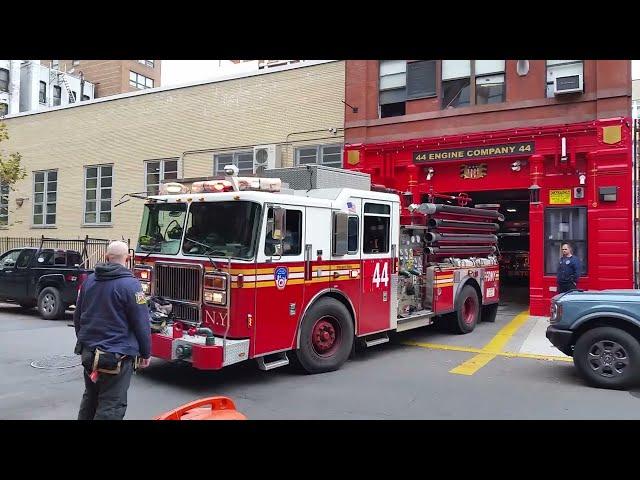 FDNY FIGHTING FORTY FOUR Returns Awesome Engine 44 At Quarters NYC #fdny #firefighter #firetruck