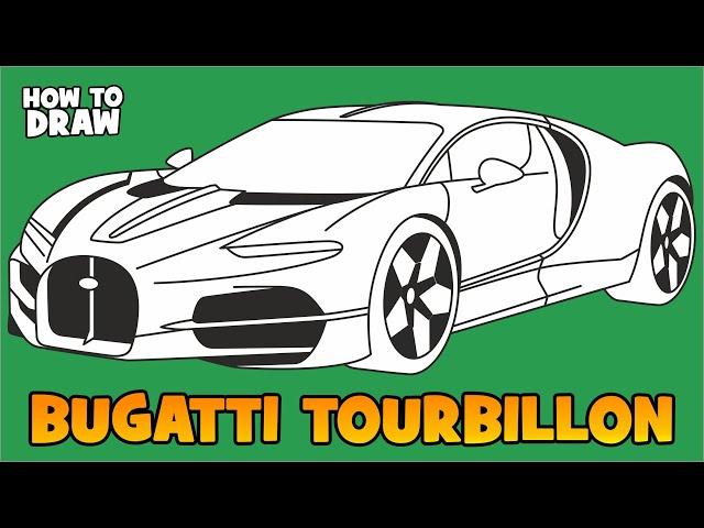 How to draw supercar Bugatti Tourbillon 2026