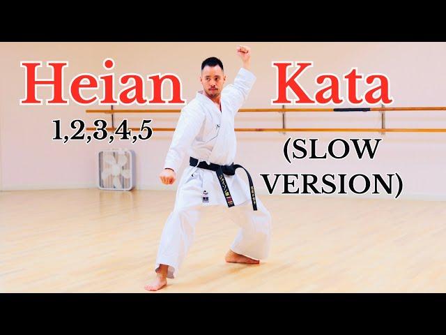 ALL 5 HEIAN KATA OF SHOTOKAN KARATE (Slow Version)