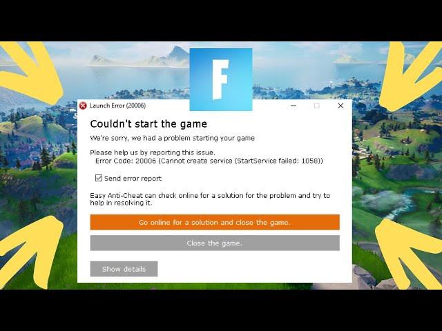 Fortnite Easy Anti Cheat Error 20006 Fix