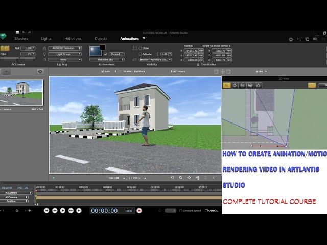 How To Create Animation/Motion Rendering Video in Artlantis Studio Complete Tutorial Course