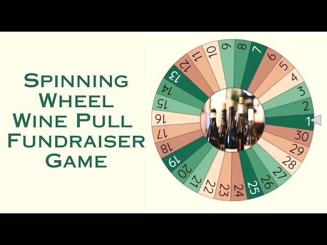 Spinning Wheel Wine Pull Fundraiser Game #fundraiseridea #fundraisingidea #fundraiser