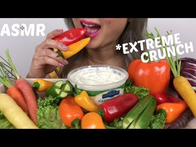 VEGGIE PLATTER | ASMR *No Talking Extreme Crunch | N.E Let's Eat