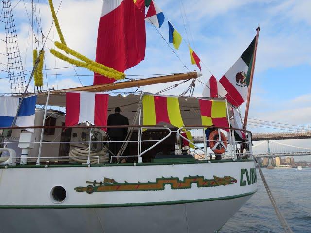 Arm Cuauhtemoc - Mexican Tall Sail Ship in New York , Pier 17.