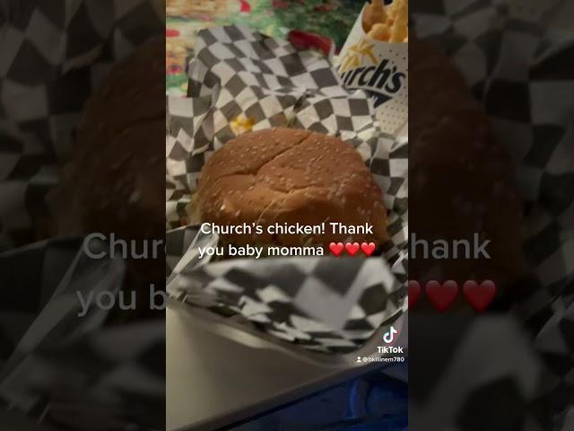 Church’s chicken! Best chicken burger ever! #churchschicken #texas #trending #subscribe