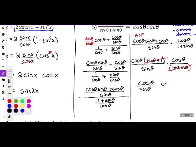 Math 30 1 Trig Diploma Review Part 8