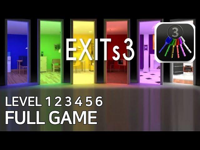 Room Escape Game EXITs3 Full Game Level 1 2 3 4 5 6 Walkthrough (EXITs)