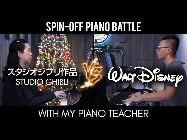 Ghibli Studio vs Disney - Spin-off Piano Battle Mashup/Medley ft. my PIANO TEACHER