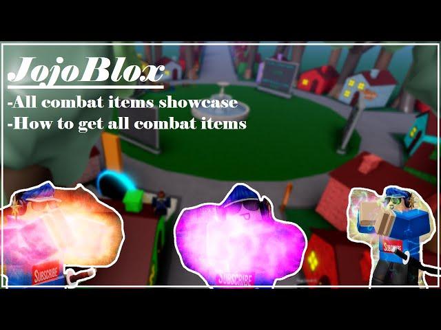 JojoBlox How to get all combat items | Jojo Blox All combat showcase | Roblox