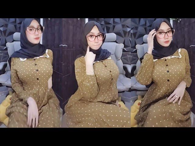 Olshop Tante Try On Women's Dress Korean Style Rayo Pulkadot