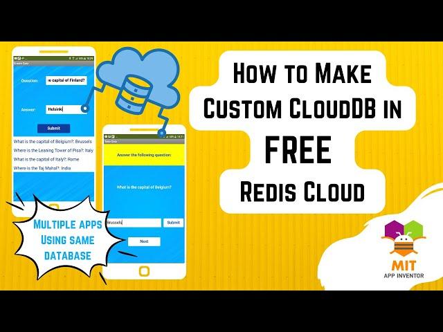 How to get free cloudDB for MIT App Inventor projects | CloudDB | MIT App Inventor | FREE Redis