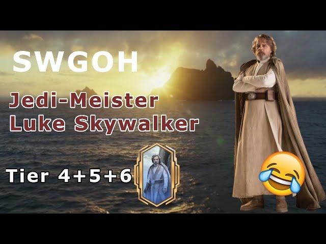 SWGOH - Jedi Meister Luke Skywalker -Tier 4+5+6  - mit Film Szene 