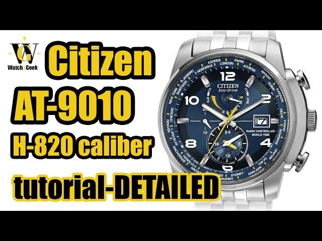 Citizen AT 9010, 9030, 9070, 9071, 9080 - Caliber H820 setup and a short functions instruction