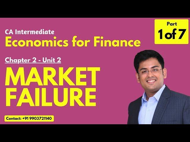 Economics for Finance | CA Inter | Best Video Course | Chapter 2 (Unit 2) - Market Failure