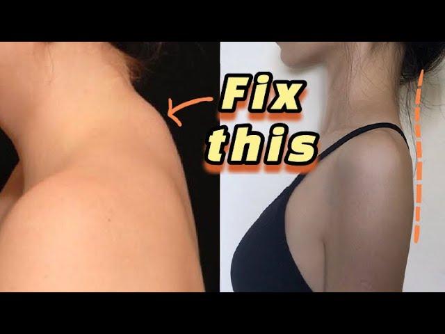 2 min quick fix for Neck Hump | Easy workout ! *no more pain but a pretty neck & shoulder* /OppServe